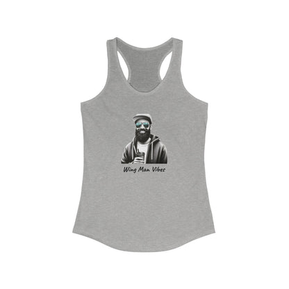 Wing Man Vibes Racerback Tank for Women | Summer Style, Workout Top, Gift for Her, Beachwear, Graphic Tee, Casual Fashion