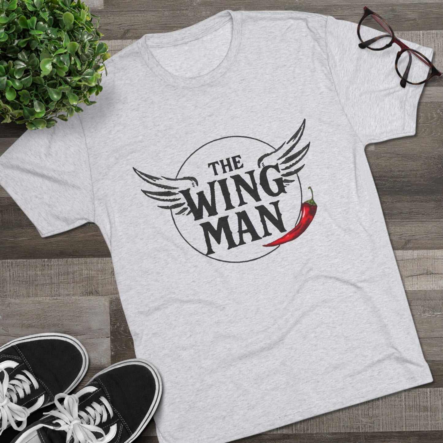 The Wingman T-Shirt — Funny Wingman Graphic Tee with Chili Pepper & Wings