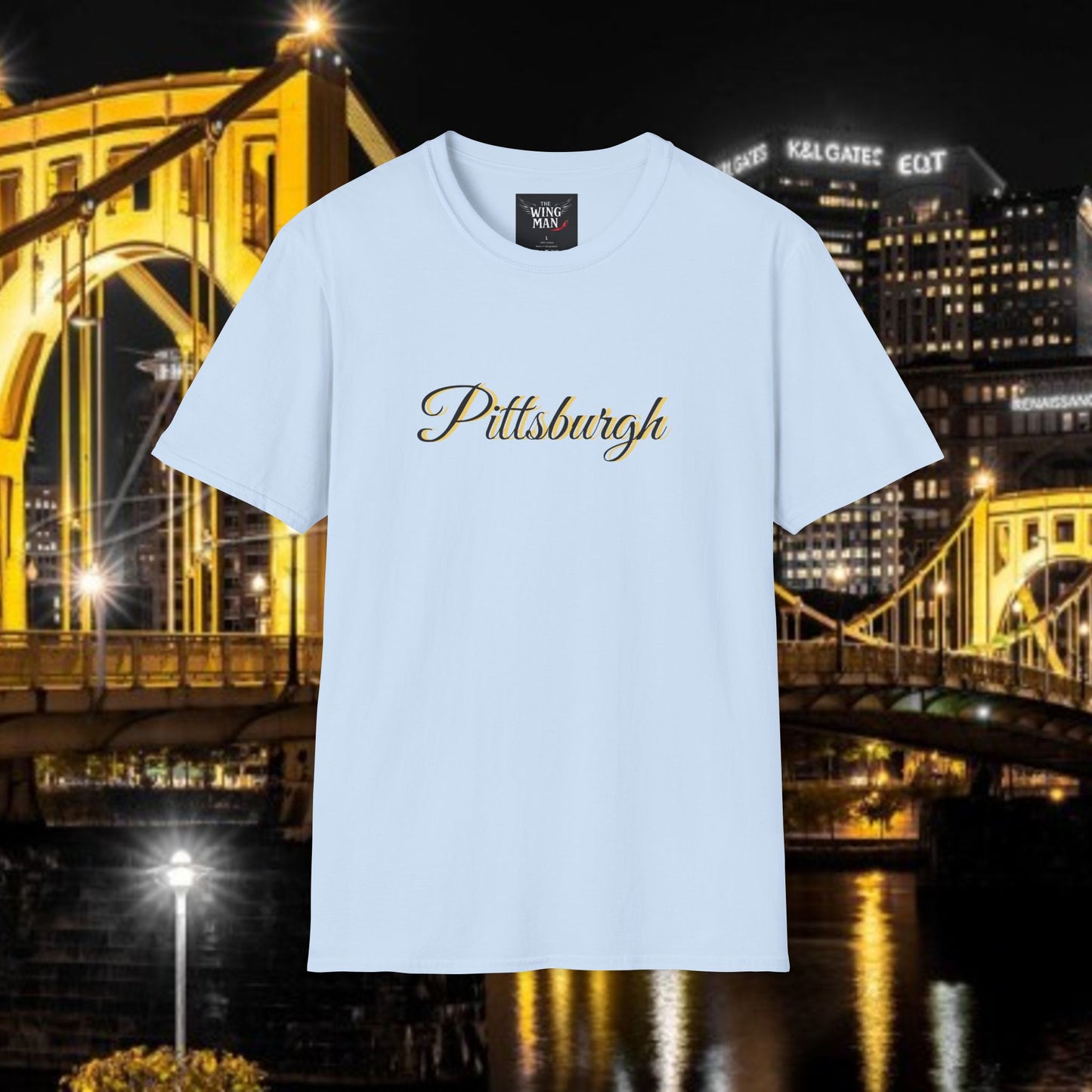 Pittsburgh Softstyle Tee, Unisex Graphic T-Shirt, Casual Wear, Sports Fan Apparel, Gift for Him/Her