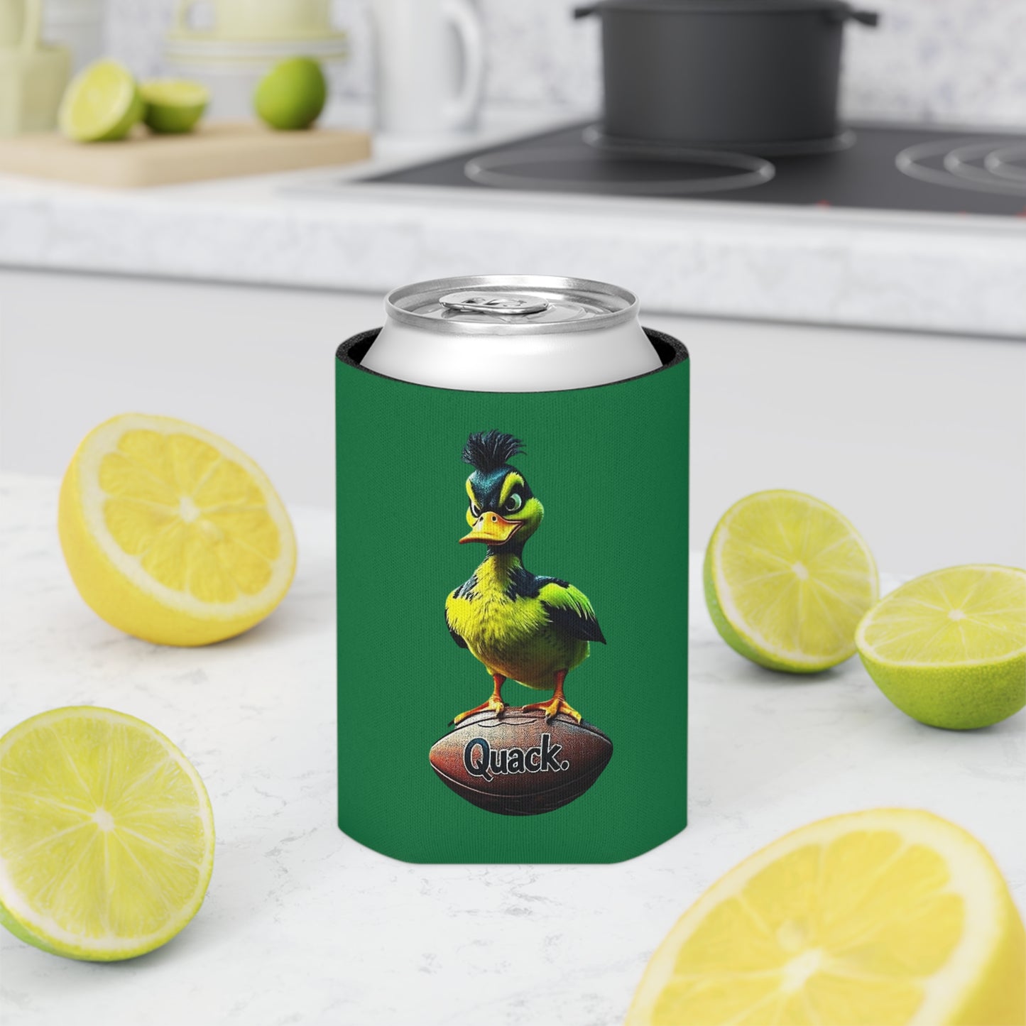 Duck on a Football Can Cooler | Game Day Drink Holder, Tailgate Gear, Fun Gift for Sports Fans, Summer Parties, Gameday