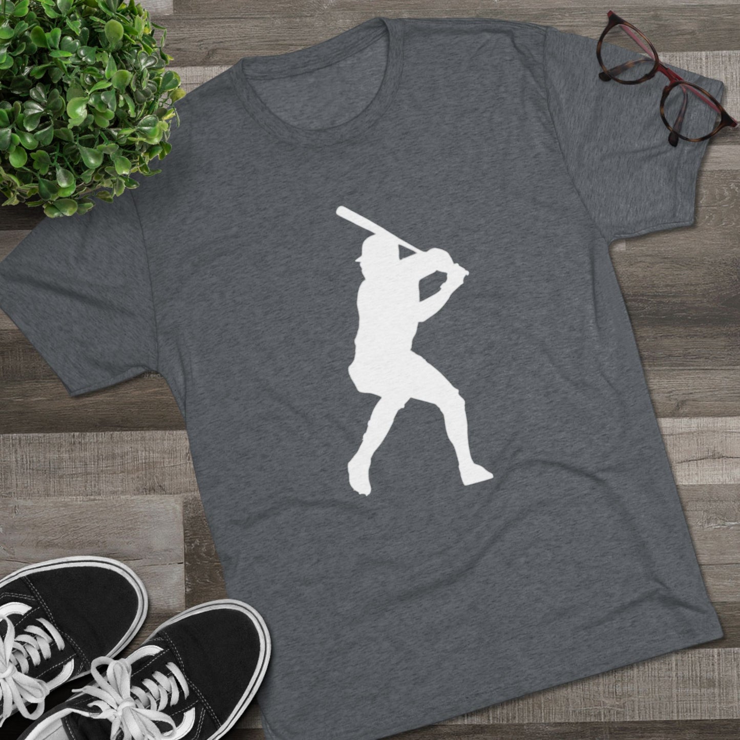 Baseball Stars Batter Silhouette Tee — Back Number '3' Player Shirt