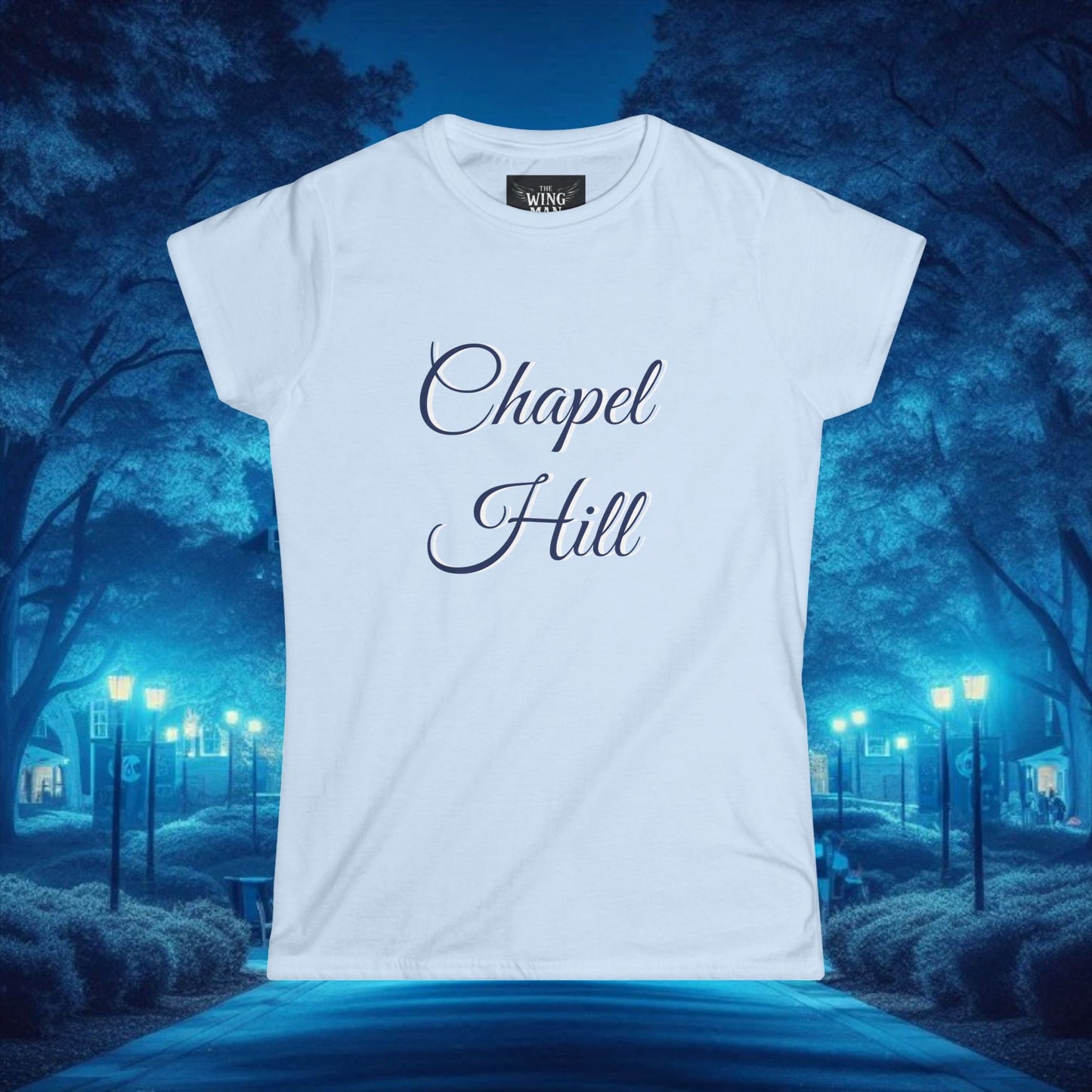 Chapel Hill Women's Tee, Softstyle T-Shirt, College Spirit Wear, Casual Wear, Gift for Students