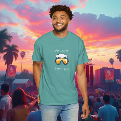 Unisex Beer Goggles Tee, Comedy T-Shirt, Festival Shirt, Funny Summer Tee, Barbecue Outfit, Gift for Beer Lovers