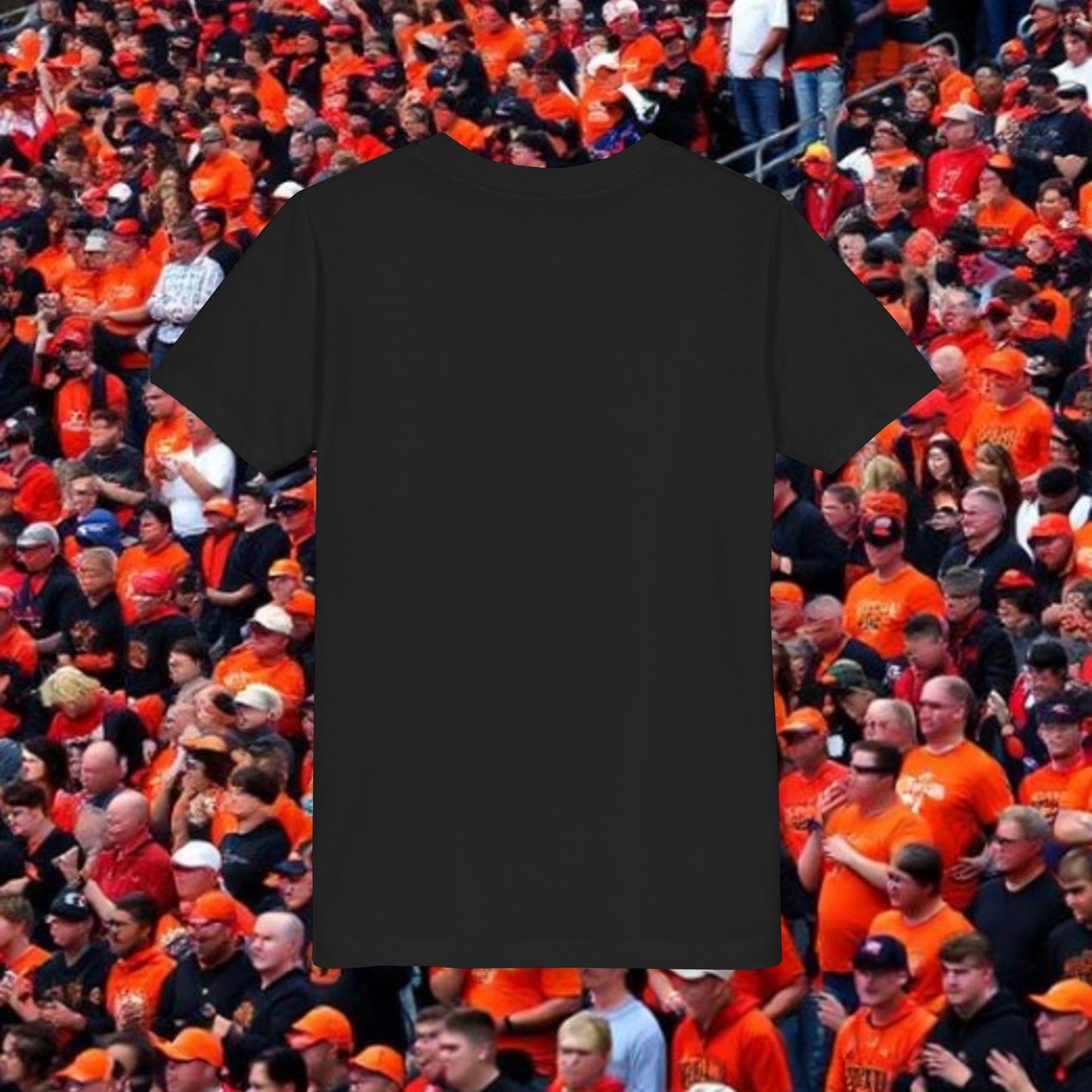 Youth Tee — Kids Black Shirt with Orange Whisker & Teeth Graphic, Perfect for Gameday
