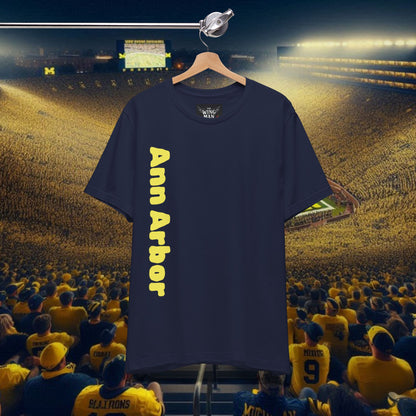Ann Arbor Unisex Tee, College Spirit Shirt, Game Day Apparel, Casual Wear, Unique Graphic Tee