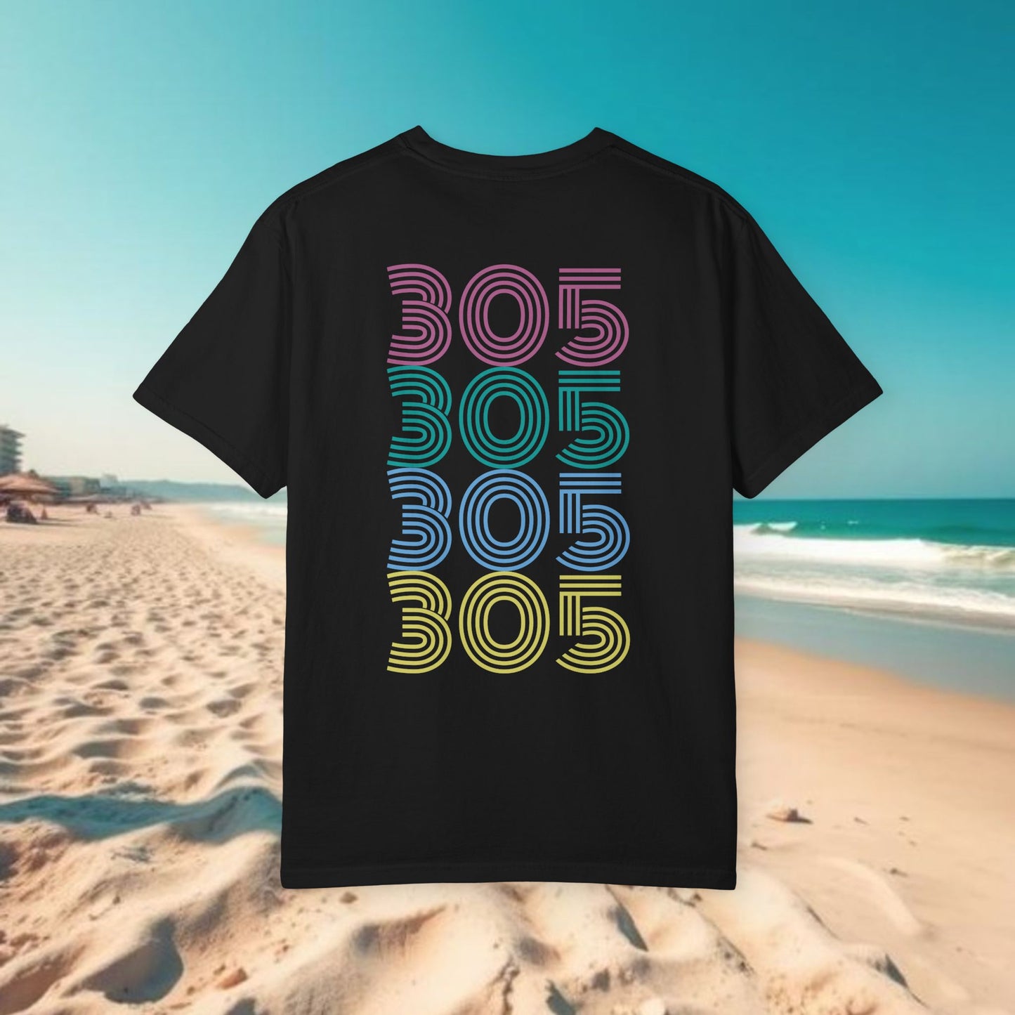 Miami Garment-Dyed T-Shirt - Vibrant Coastal Style, Unisex Summer Tee, Beachwear, Travel Souvenir, Gift for Miami Lovers