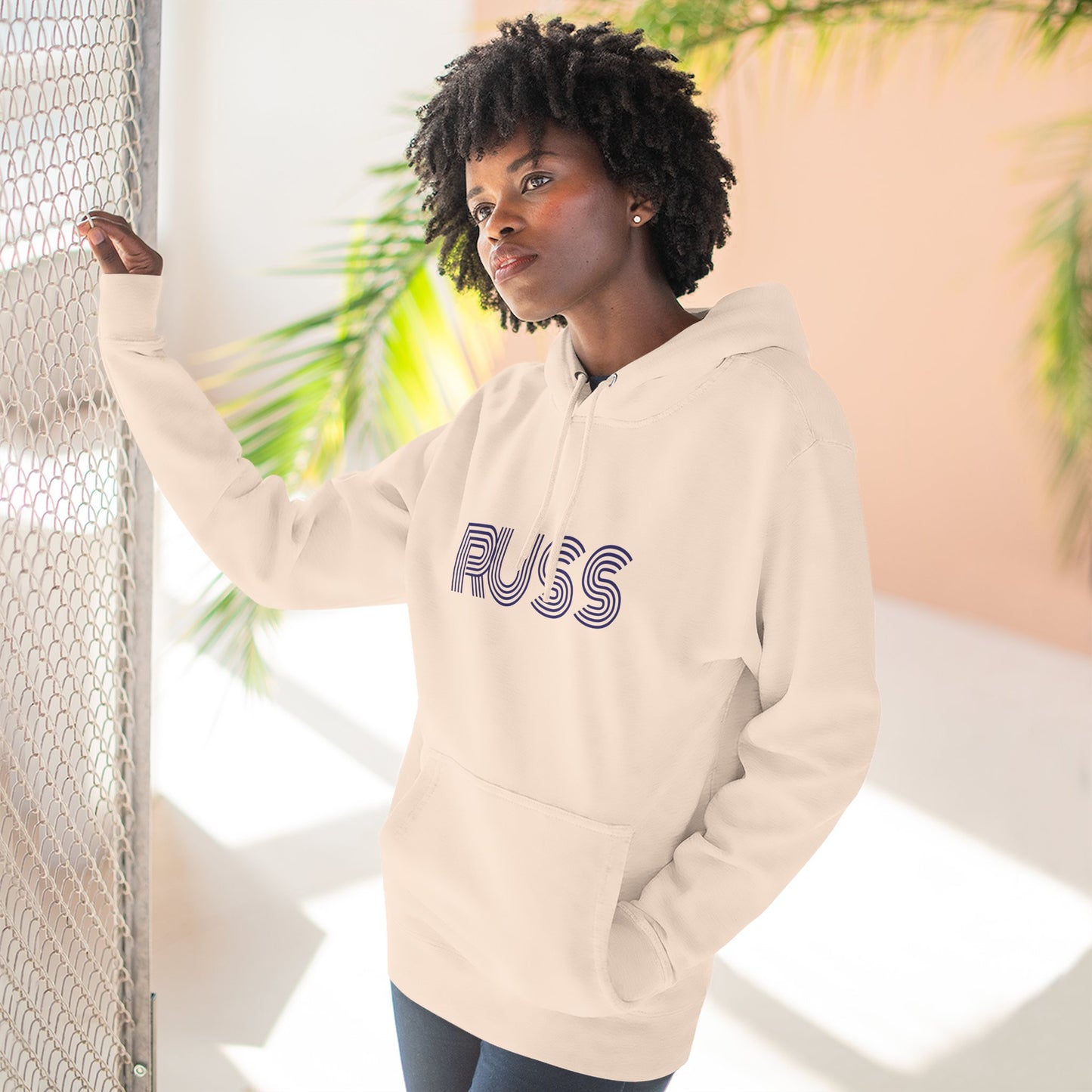 Russ Fleece Hoodie with RUSS Design, Perfect for Relaxation, Gifts, and Casual Outings, Urban Fashion, Rapper Hoodie