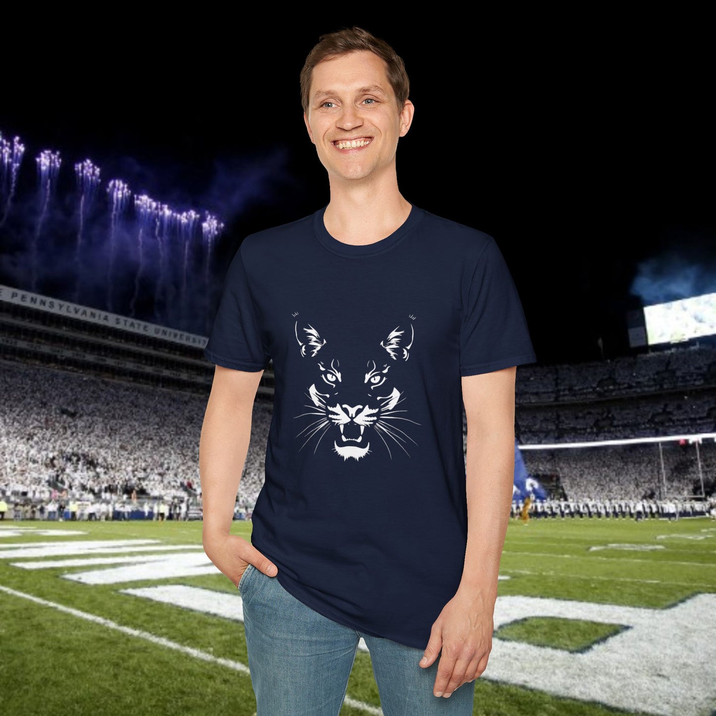 Fierce Silhouette Graphic T-Shirt, Unisex Tee, Gameday Shirt, Casual Wear, College Fashion, Gift for White Out Game