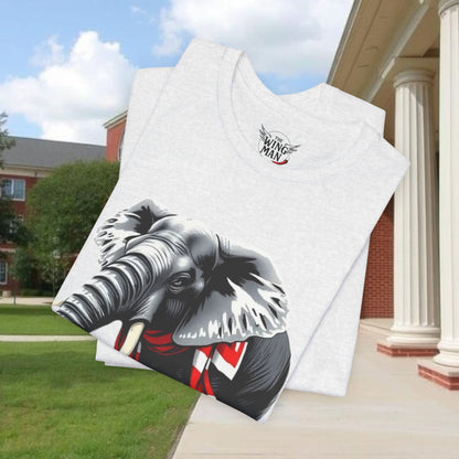 Elephant Graphic Tee — Cute Elephant Wearing Scarf T-Shirt