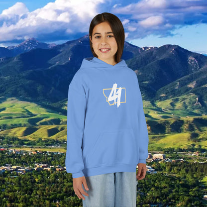 Youth Hoodie - '41' Minimalist Graphic Pullover
