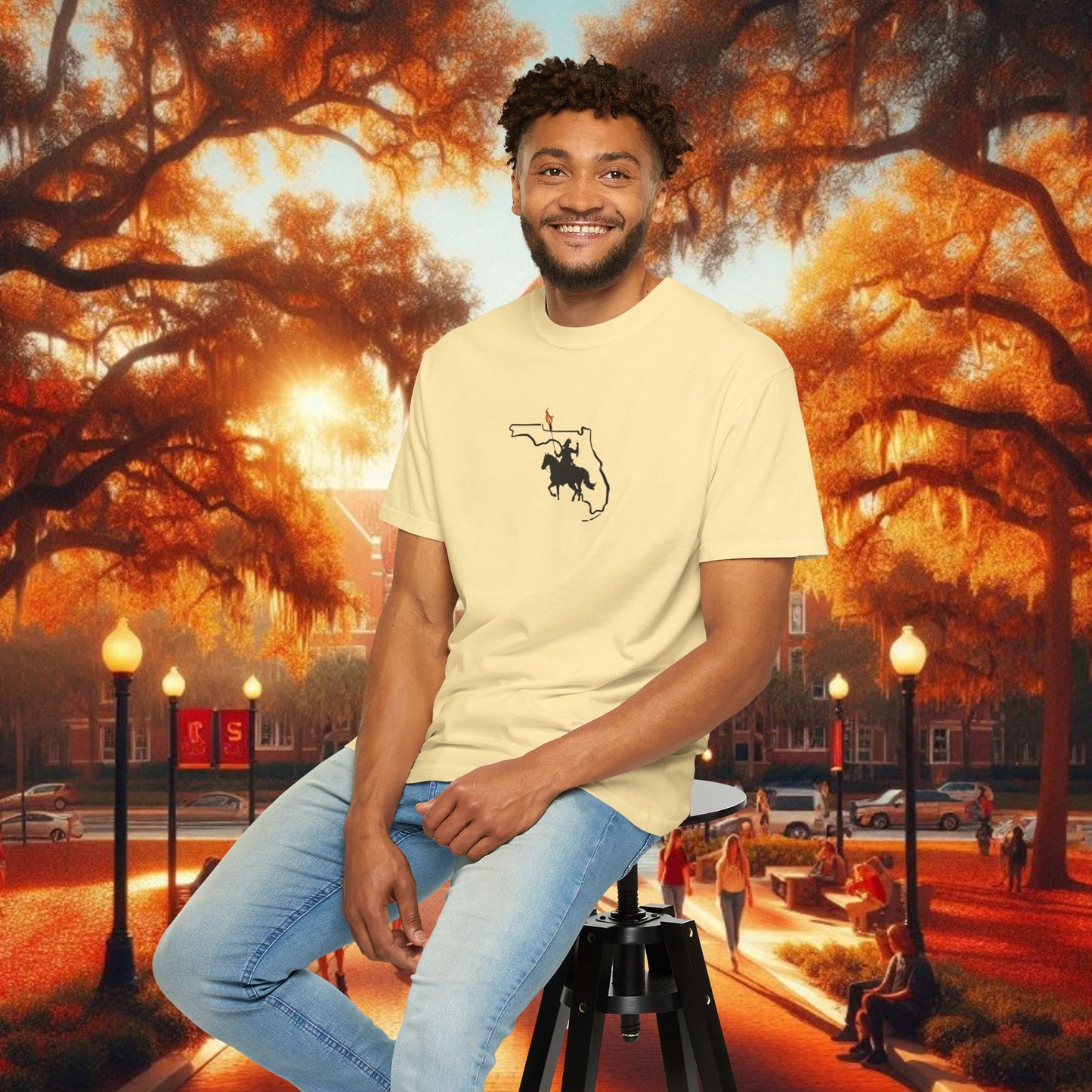 T-Shirt with Tally Design, Casual Wear, Gift for Sports Fans, College Apparel, Summer Fashion, State Pride Tee