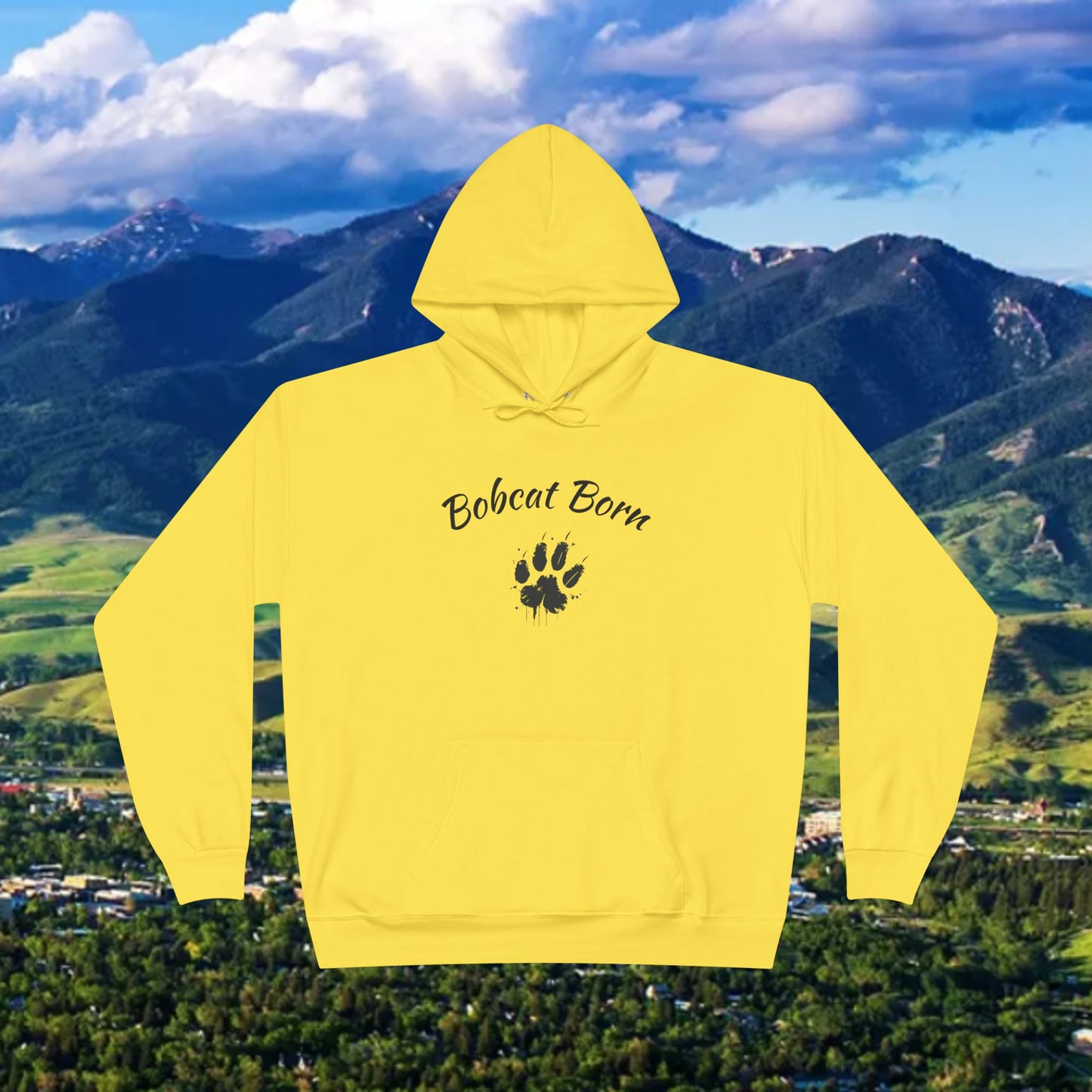 Bobcat Born Eco-Friendly Hoodie - Unisex, Casual Layer, Perfect for Students, Wildlife Lovers, College Spirit Wear, Gift Idea