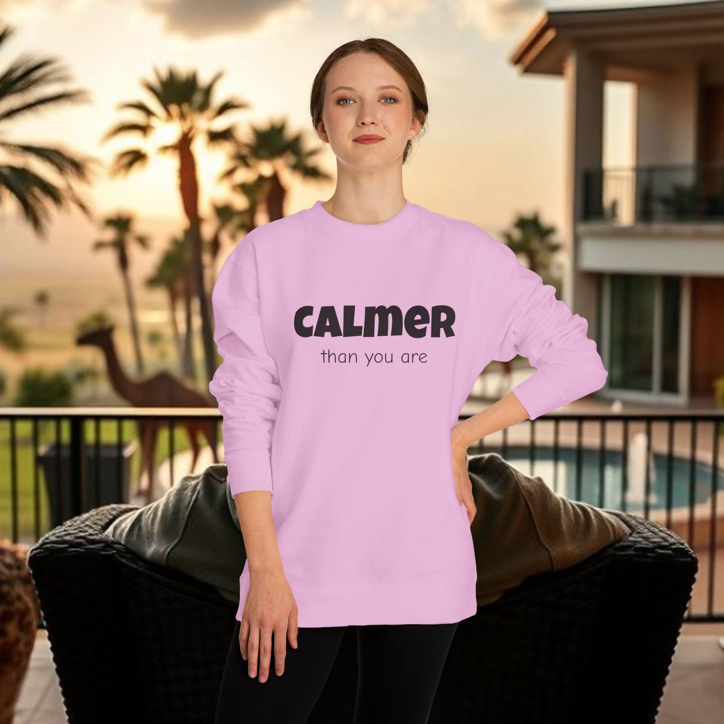 Calmer Than You Are Sweatshirt, Cozy Gift for Friends, Relaxed Style, Unisex Outerwear, Casual Layering
