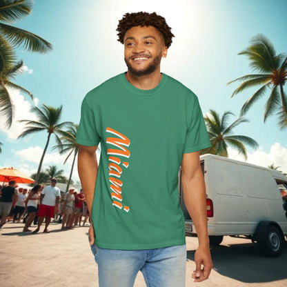 Miami Vibe Unisex Garment-Dyed T-shirt, Casual Wear, Summer Fashion, Nature Lovers, Beach Party, Gift Idea