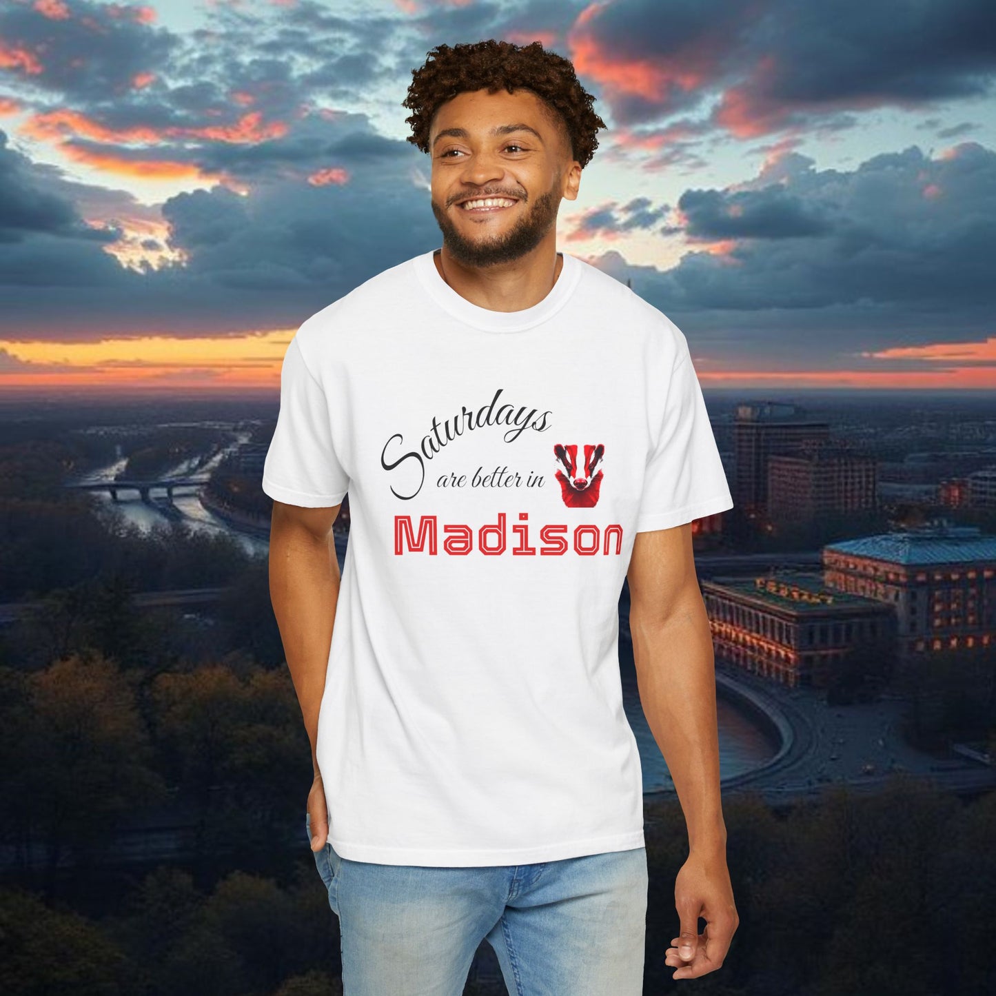Madison Saturday T-Shirt | Perfect Gift for College Students, Casual Wear, Summer Outfits, Weekend Vibes, School Spirit Wear