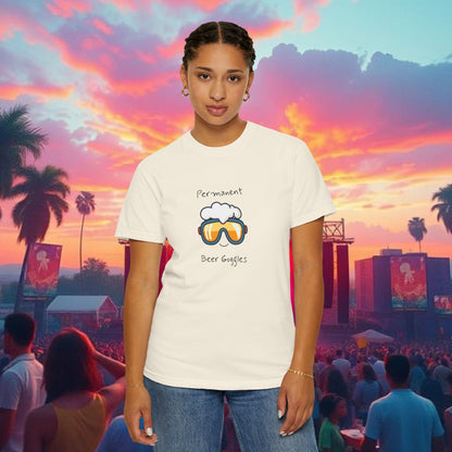 Unisex Beer Goggles Tee, Comedy T-Shirt, Festival Shirt, Funny Summer Tee, Barbecue Outfit, Gift for Beer Lovers