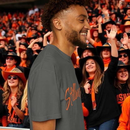 Stillwater Script T‑Shirt — Casual City Pride Tee, Soft-Style Shirt, Perfect for Gameday