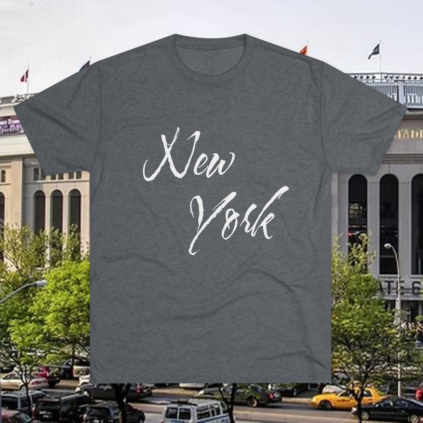 New York Script & NYNY Graphic Tee, Tri-Blend T-Shirt, Super Soft