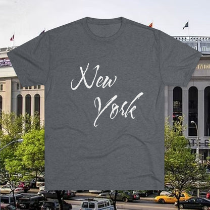 New York Script & NYNY Graphic Tee, Tri-Blend T-Shirt, Super Soft