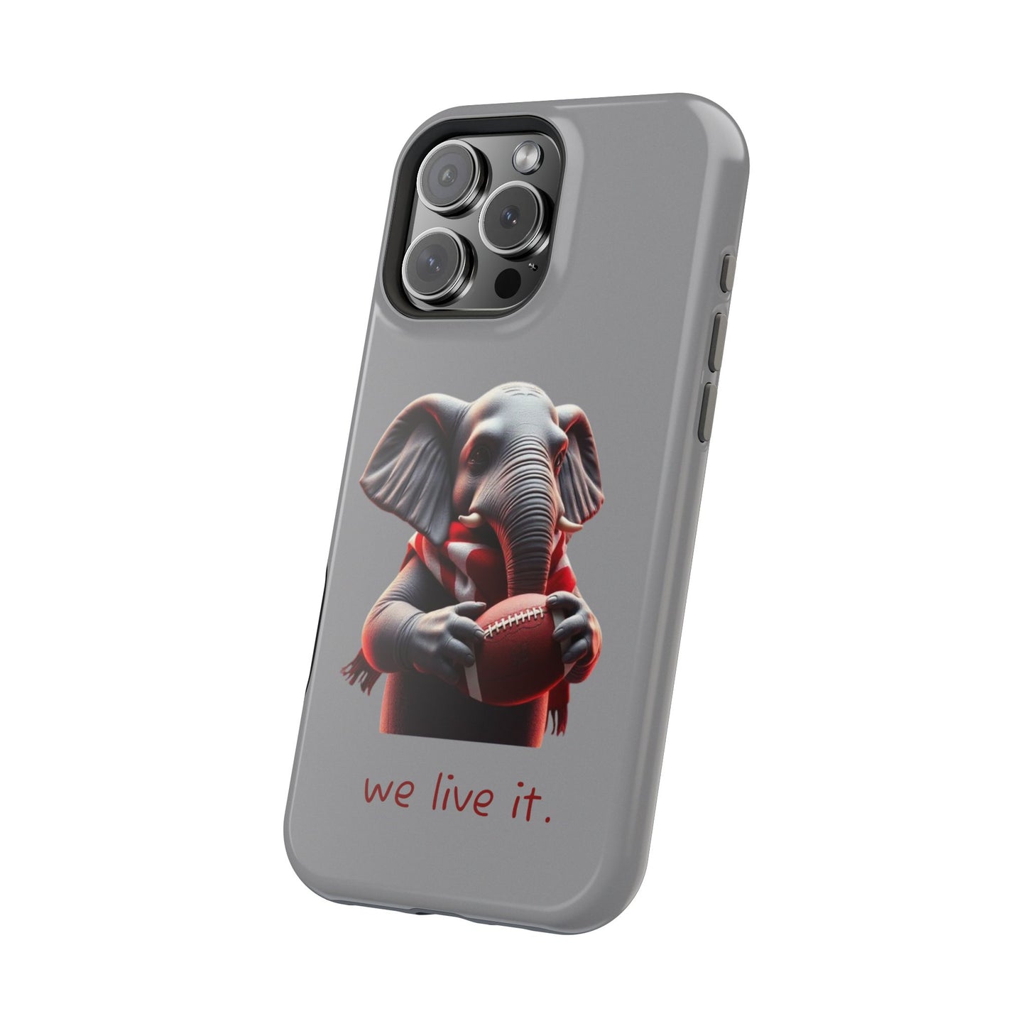 Elephant Football Case - Impact-Resistant Phone Cover, Unique Gift for Sports Lovers, Animal Case for Kids, Fun Accessories, Durable