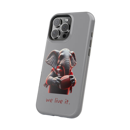Elephant Football Case - Impact-Resistant Phone Cover, Unique Gift for Sports Lovers, Animal Case for Kids, Fun Accessories, Durable