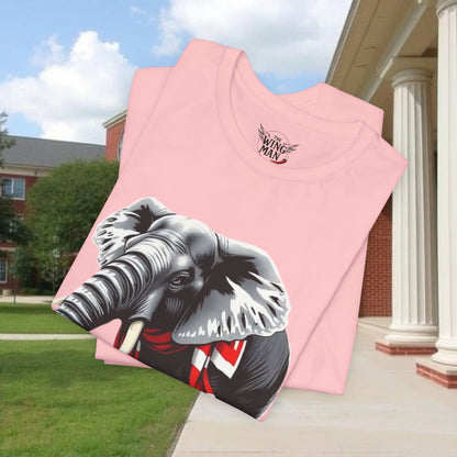 Elephant Graphic Tee — Cute Elephant Wearing Scarf T-Shirt