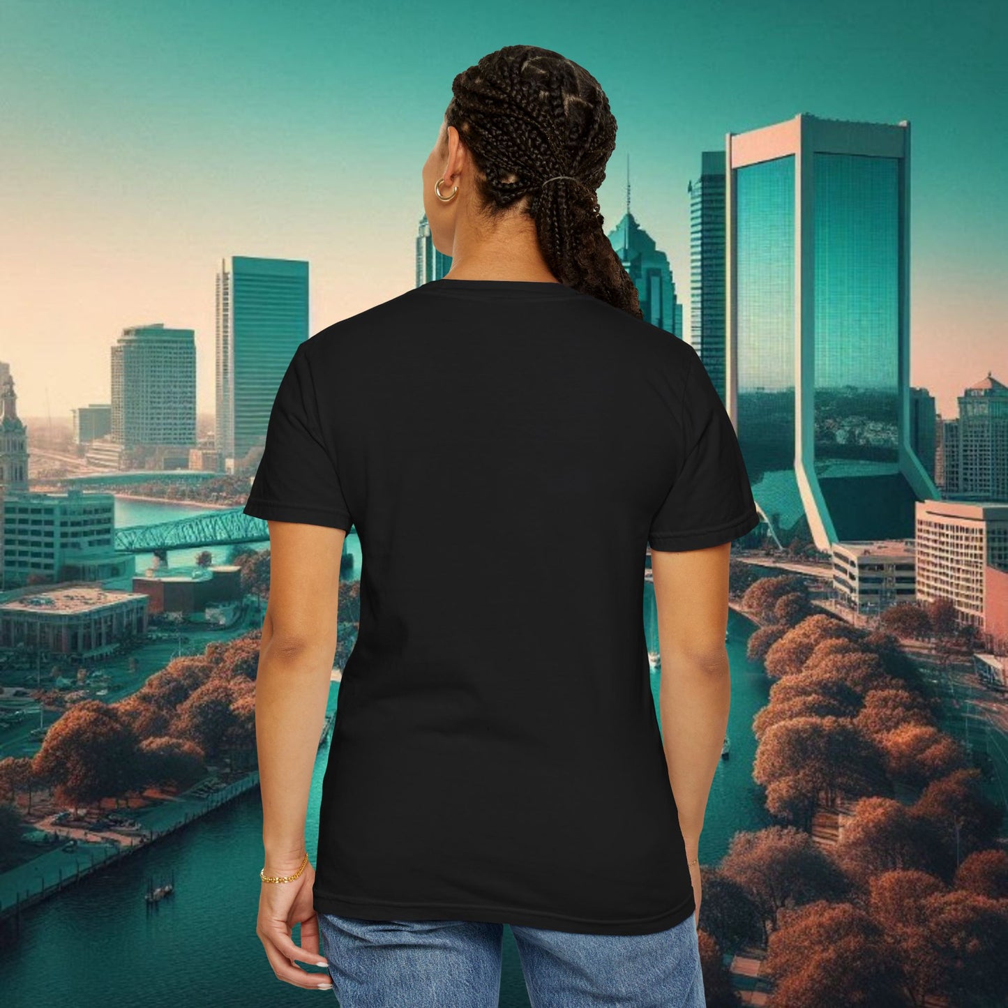Duval Script T‑Shirt — Jacksonville Retro City Tee, Perfect for Gameday or Everyday Use. Soft style T-Shirt.