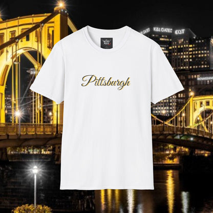 Pittsburgh Softstyle Tee, Unisex Graphic T-Shirt, Casual Wear, Sports Fan Apparel, Gift for Him/Her