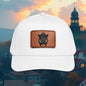 Wild Boar Leather Patch Baseball Cap — Mid Profile