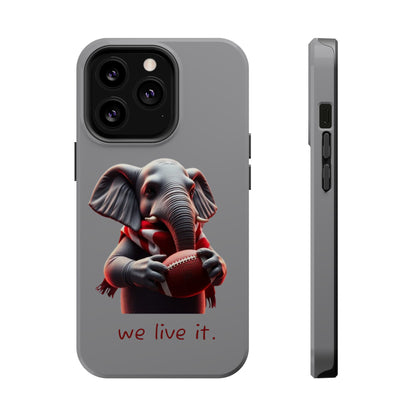 Elephant Football Case - Impact-Resistant Phone Cover, Unique Gift for Sports Lovers, Animal Case for Kids, Fun Accessories, Durable