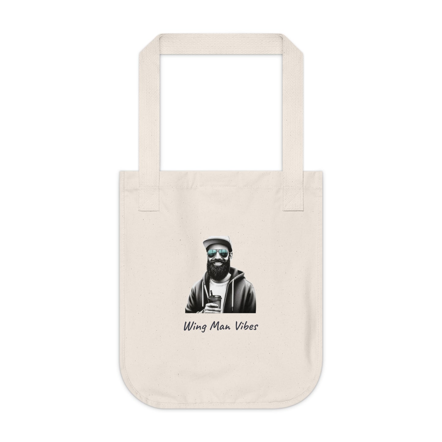 Wing Man Vibes Organic Canvas Tote Bag, Reusable Shopping Tote, Eco-Friendly Gift, Casual Day Out Bag, Travel Accessory, Beach Bag, [...]