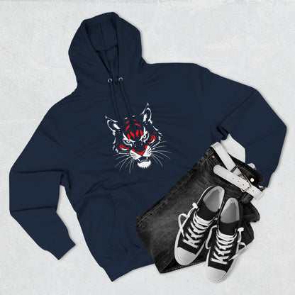 Three-Panel Fleece Hoodie with Wildcat Design | Perfect for Sports Fans, Game Days, Casual Outfits, Gifts