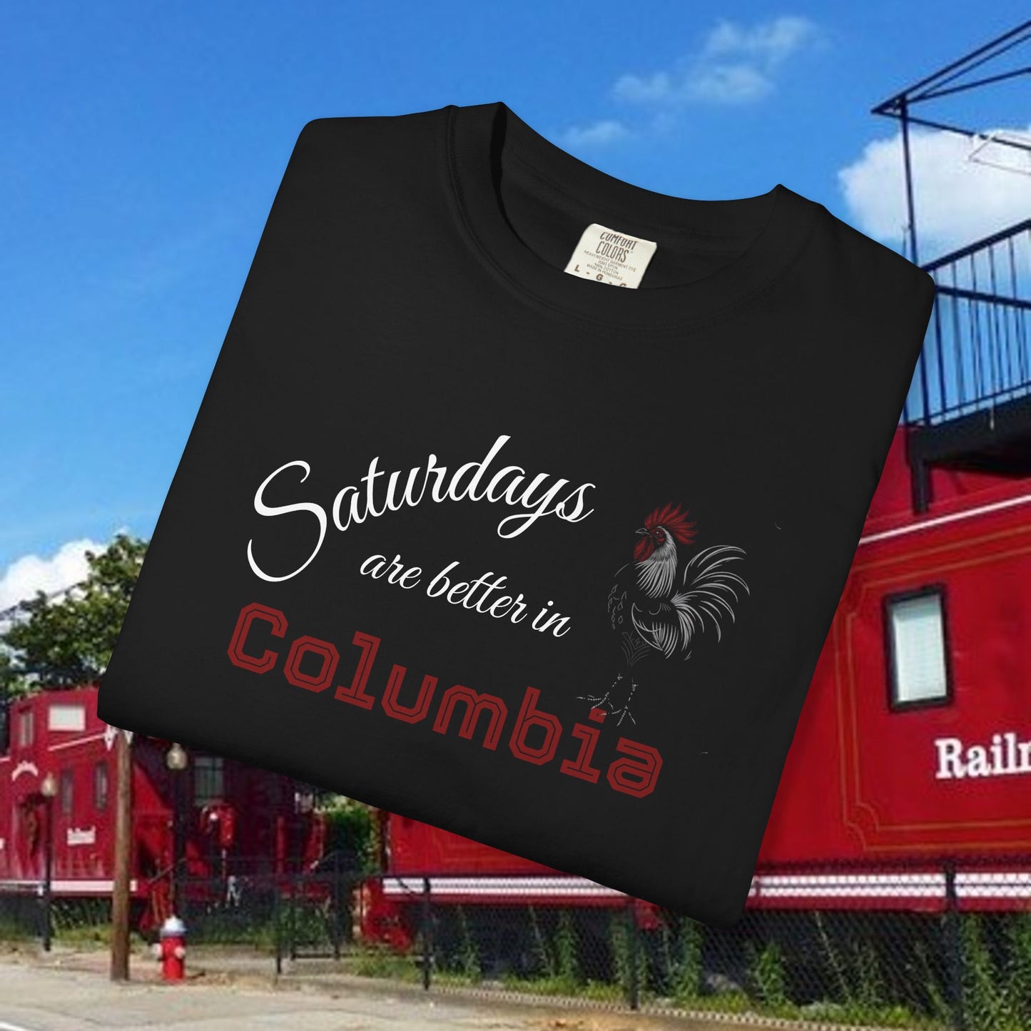 Columbia Saturday T-Shirt, Unisex Tee, Gift for Columbia Lovers, Comfortable Casual Wear, Crew Neck Shirt, Weekend Vibes