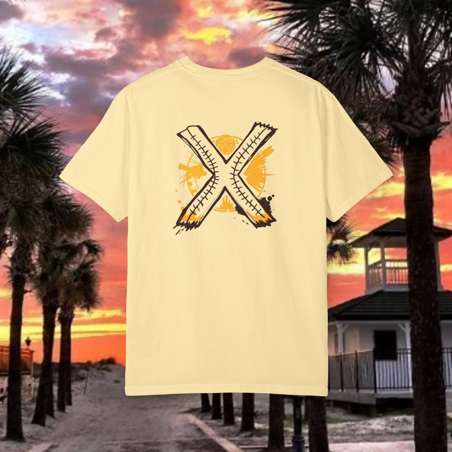 Number 2 Graphic T-Shirt — Bold Retro Patch Front & X Back Tee