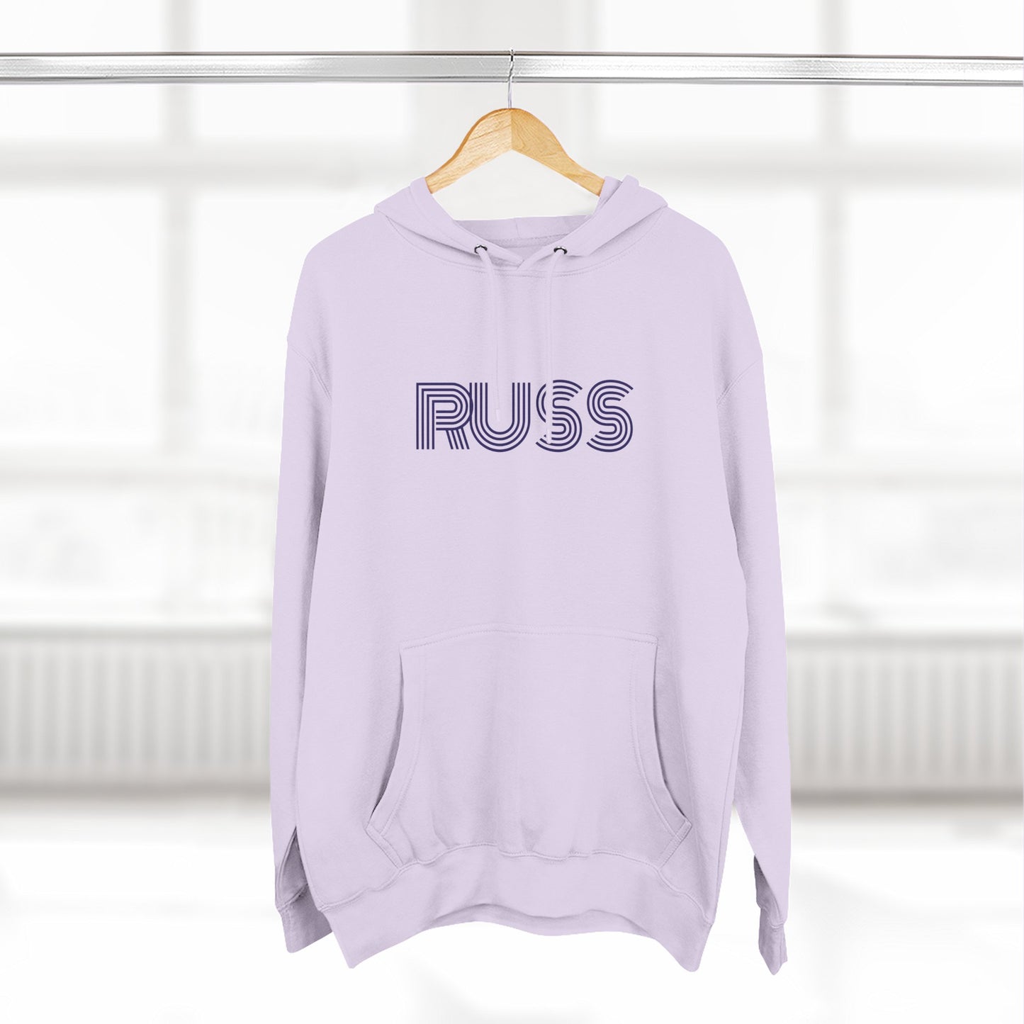 Russ Fleece Hoodie with RUSS Design, Perfect for Relaxation, Gifts, and Casual Outings, Urban Fashion, Rapper Hoodie