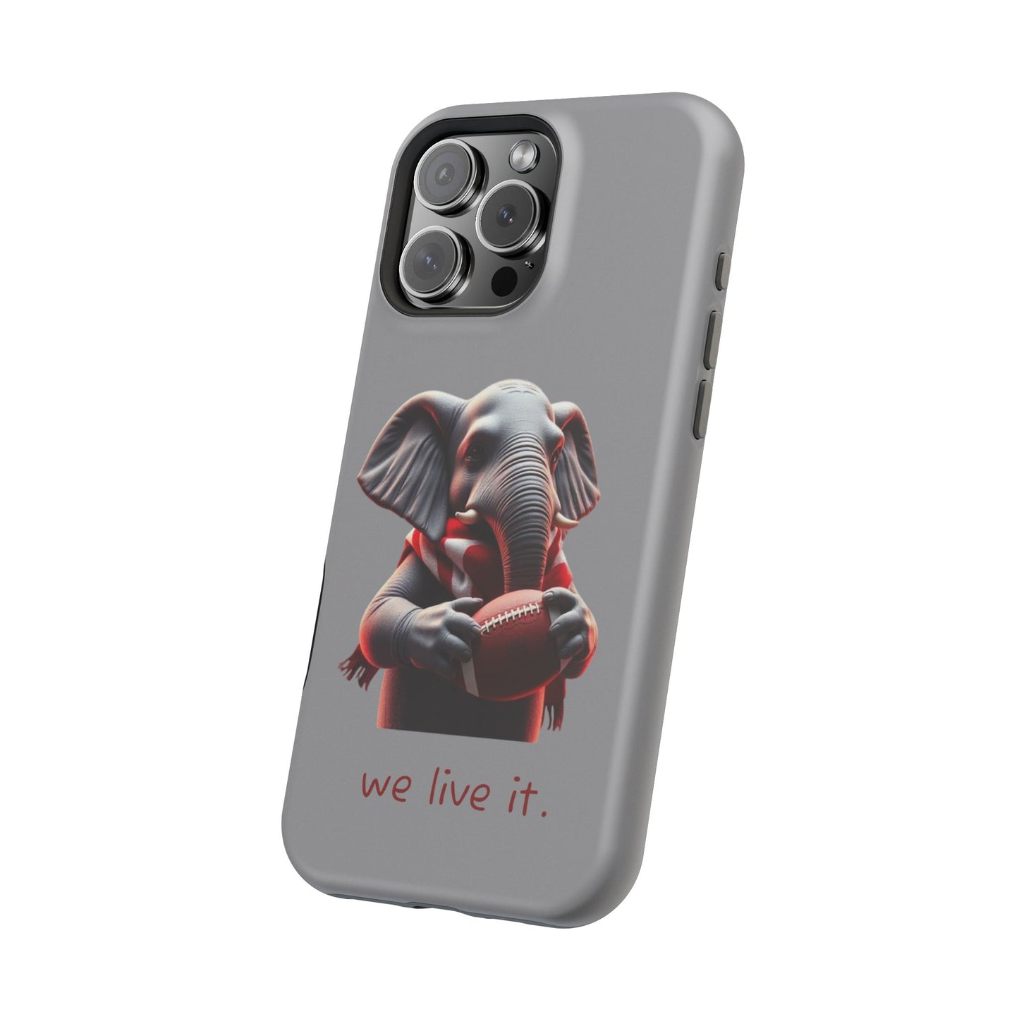 Elephant Football Case - Impact-Resistant Phone Cover, Unique Gift for Sports Lovers, Animal Case for Kids, Fun Accessories, Durable