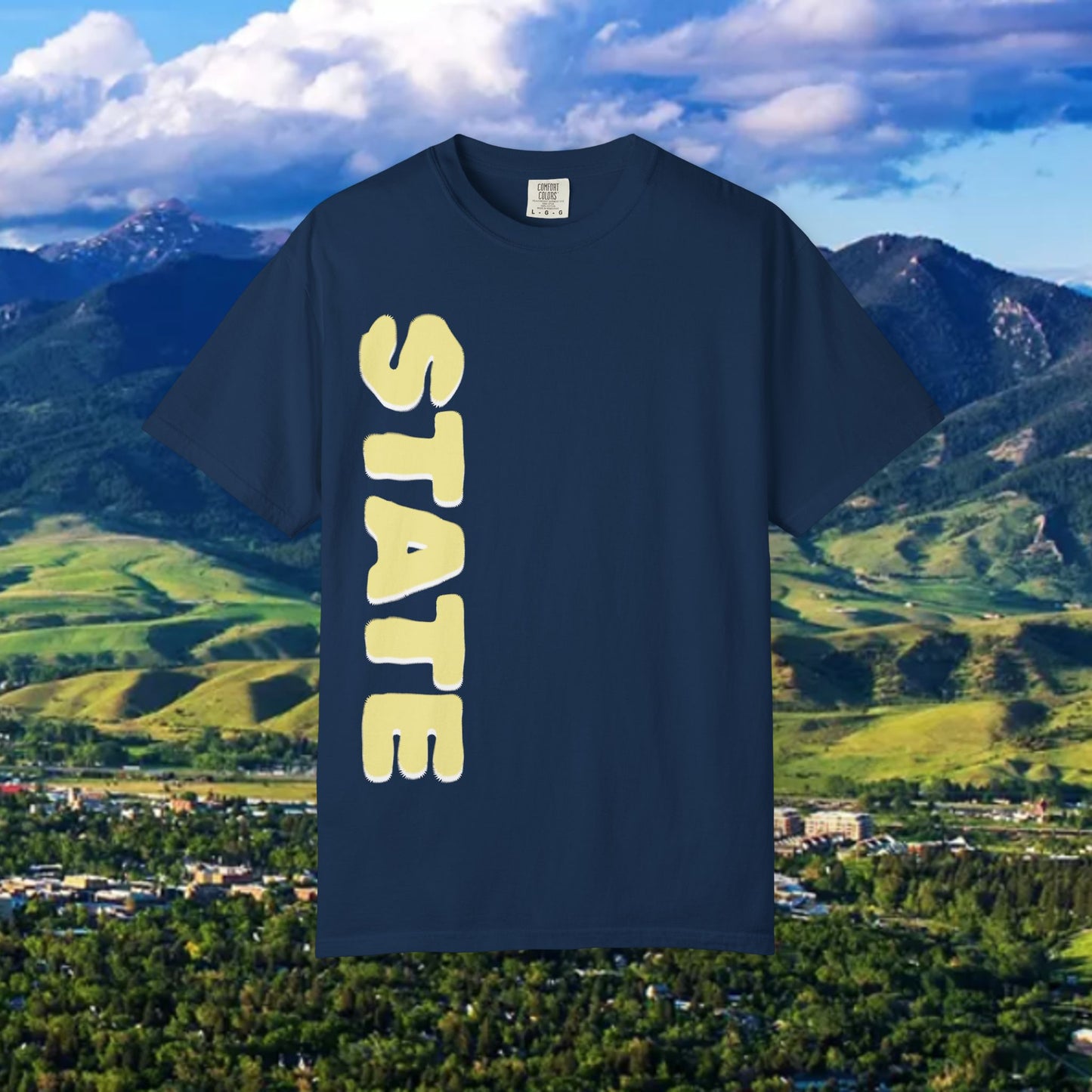 State Unisex Garment-Dyed T-shirt for Cat Fans and Gameday, Tailgate Shirt, Team Spirit Tee, College Football