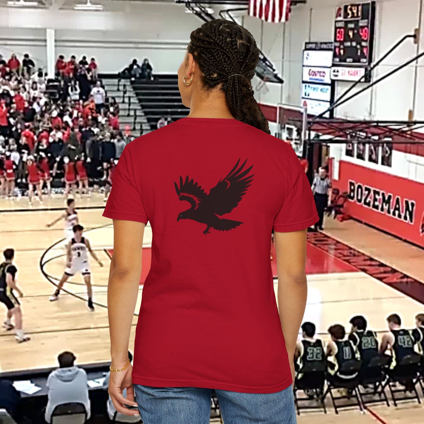 Hawk Unisex Garment-Dyed T-shirt | Sporty Style, Team Spirit, Casual Wear, Gift for Fans, Everyday Comfort