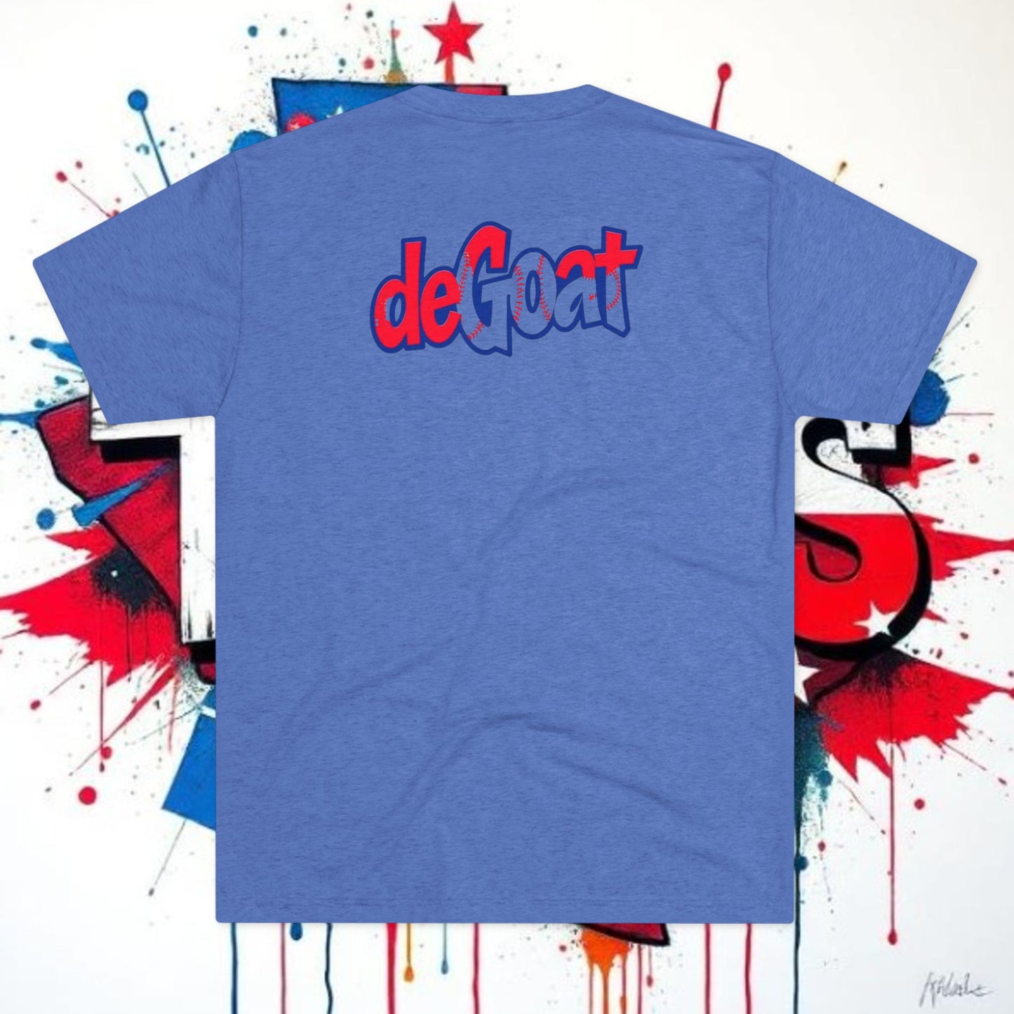 deGoat Pitcher Silhouette T-Shirt with Graffiti Logo on back and Silhouette of The GOAT on the front.