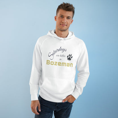 Bozeman Saturdays Unisex Hoodie, Cozy Sweatshirt, Fall Fashion, Casual Wear, Perfect Gift for Him/Her, Outdoor Adventures