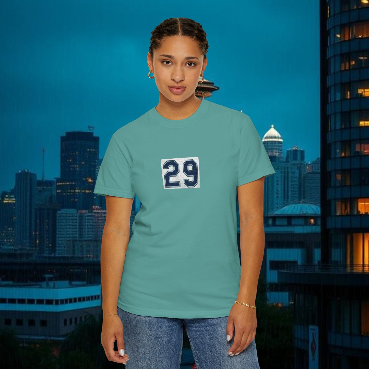Big Dumper Unisex Garment-Dyed T-Shirt with Bold Number 29, Casual Tee, Gift for Sports Fans, Summer Fashion, Everyday Wear