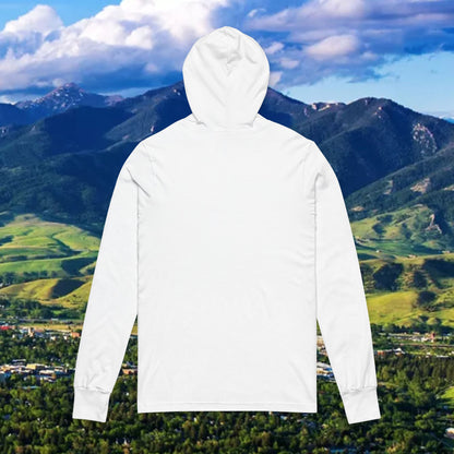 Bobcat Born Unisex Hooded Long Sleeve Tee with 'Bobcat Born' Paw Print | Cozy Casual Wear for Football Fans, Perfect for Gifts, Tailgate