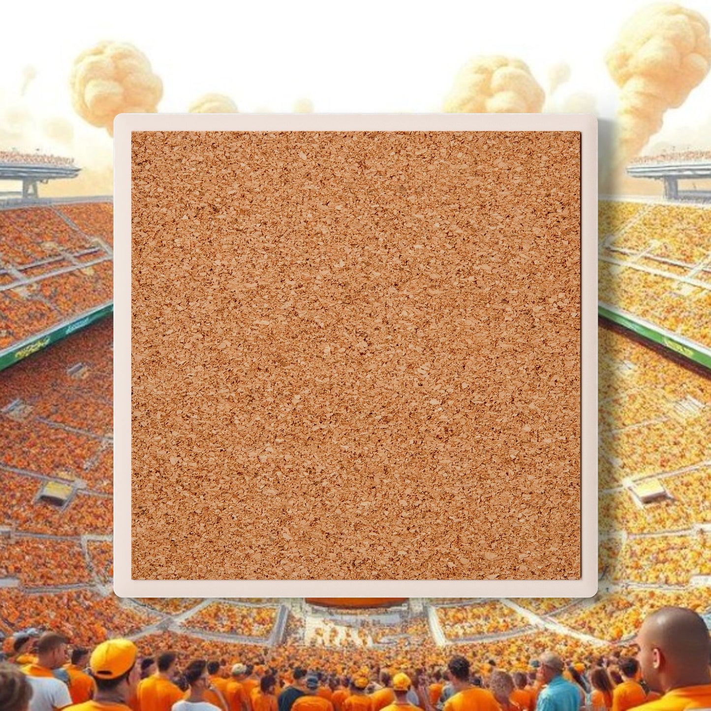 Ceramic Coaster Set | Cute Home Decor Gift for Sports Fans, Mancave Accessories