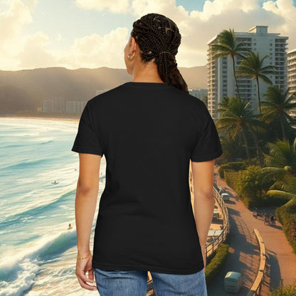 Vibrant Beach Vibes Unisex T-Shirt - Music & Paradise Design
