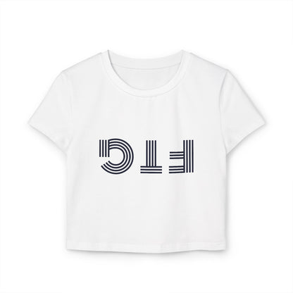 Upside Down FTG Stylish Women's Baby Tee - Trendy Crop Top, Casual Outfits, Birthday Gift, Bobcat Games, Everyday Essentials