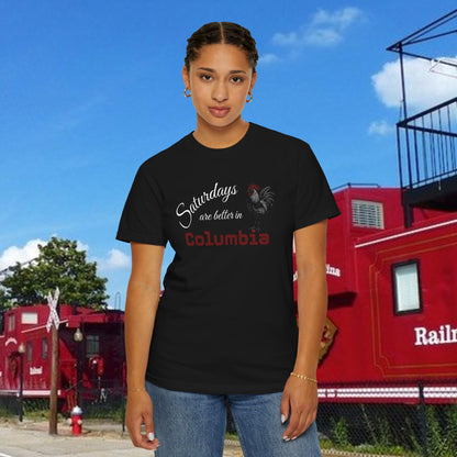Columbia Saturday T-Shirt, Unisex Tee, Gift for Columbia Lovers, Comfortable Casual Wear, Crew Neck Shirt, Weekend Vibes