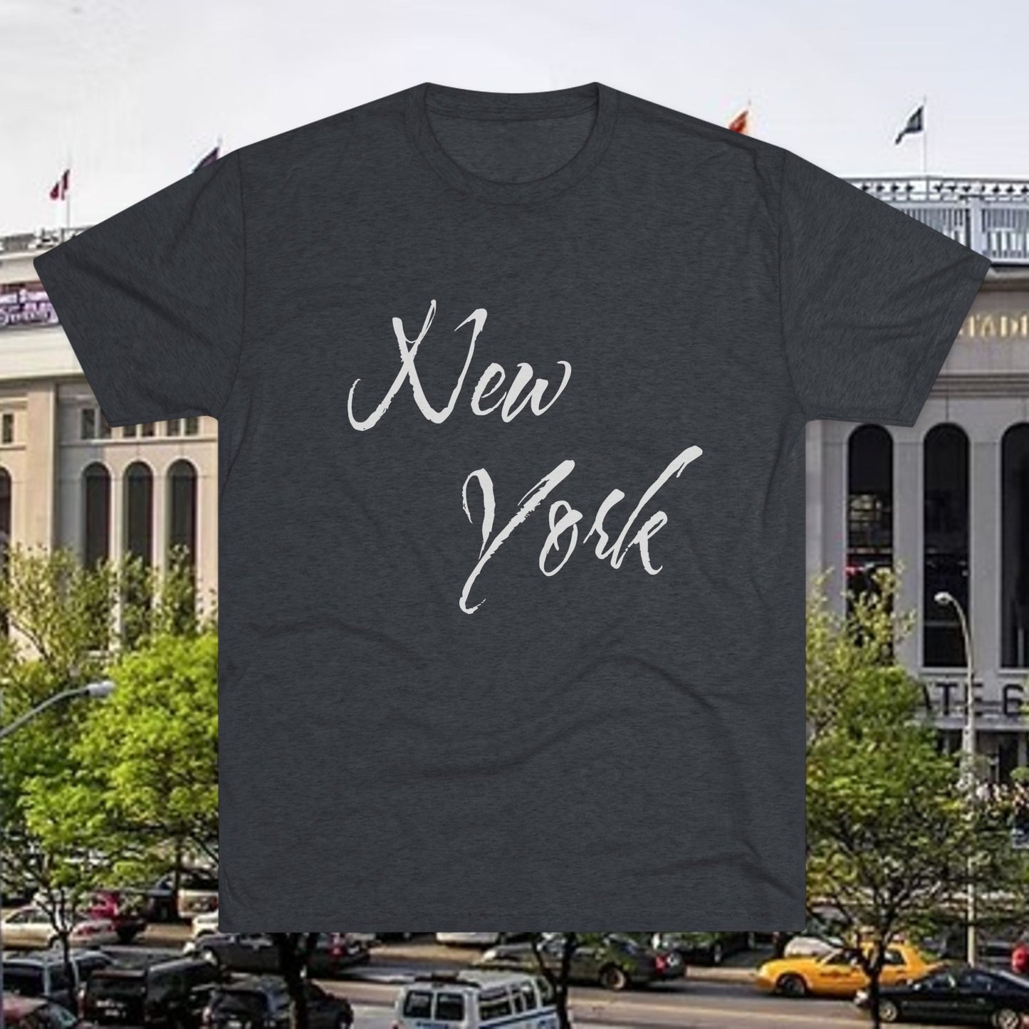 New York Script & NYNY Graphic Tee, Tri-Blend T-Shirt, Super Soft