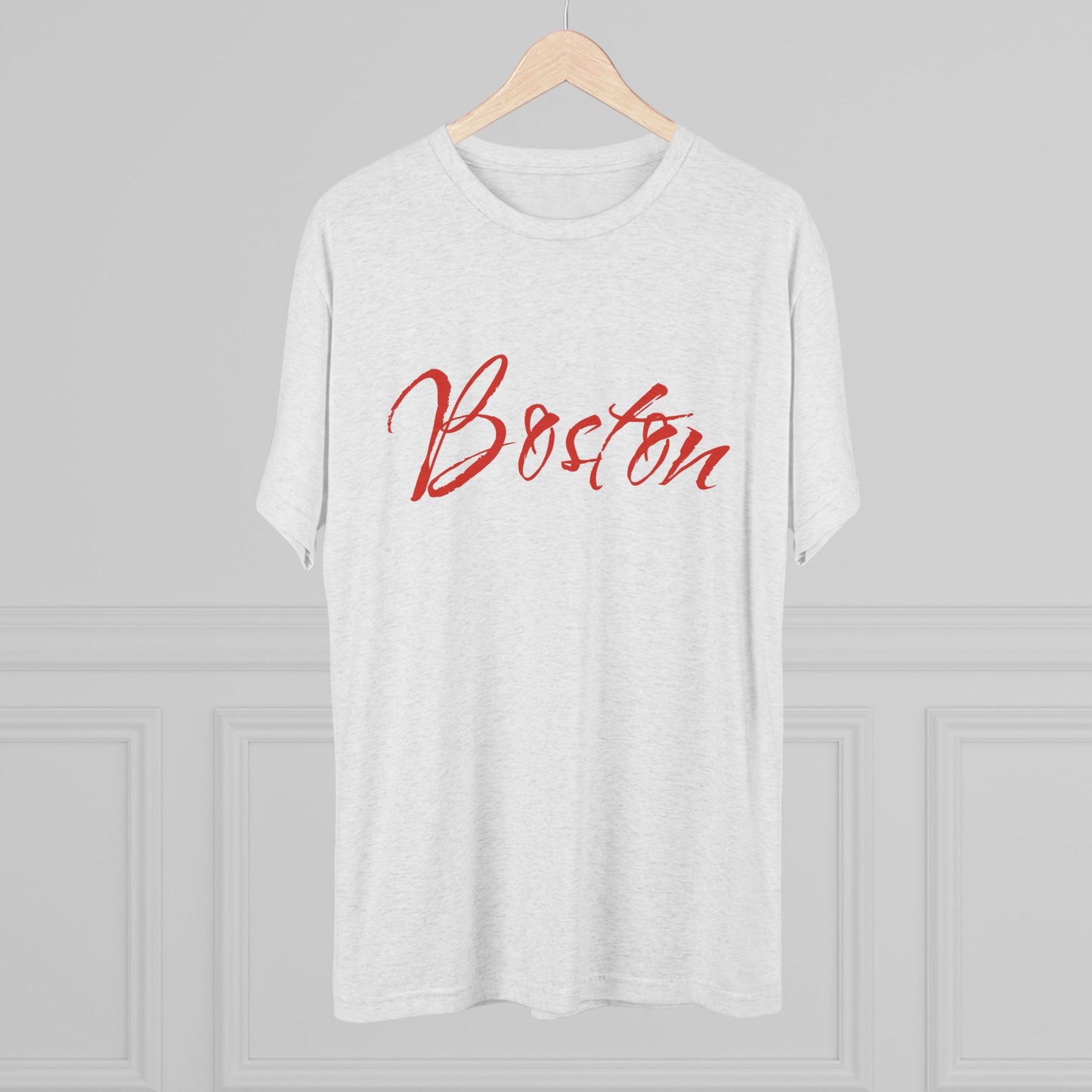 Boston Script Tee — Lightweight City Souvenir T‑Shirt, Super Comfortable Tri-Blend, Perfect for Gameday
