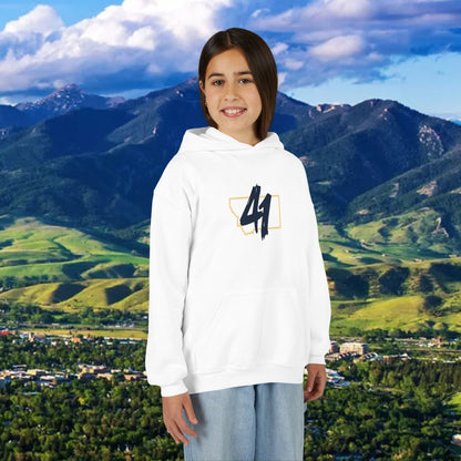 Youth Hoodie - '41' Minimalist Graphic Pullover