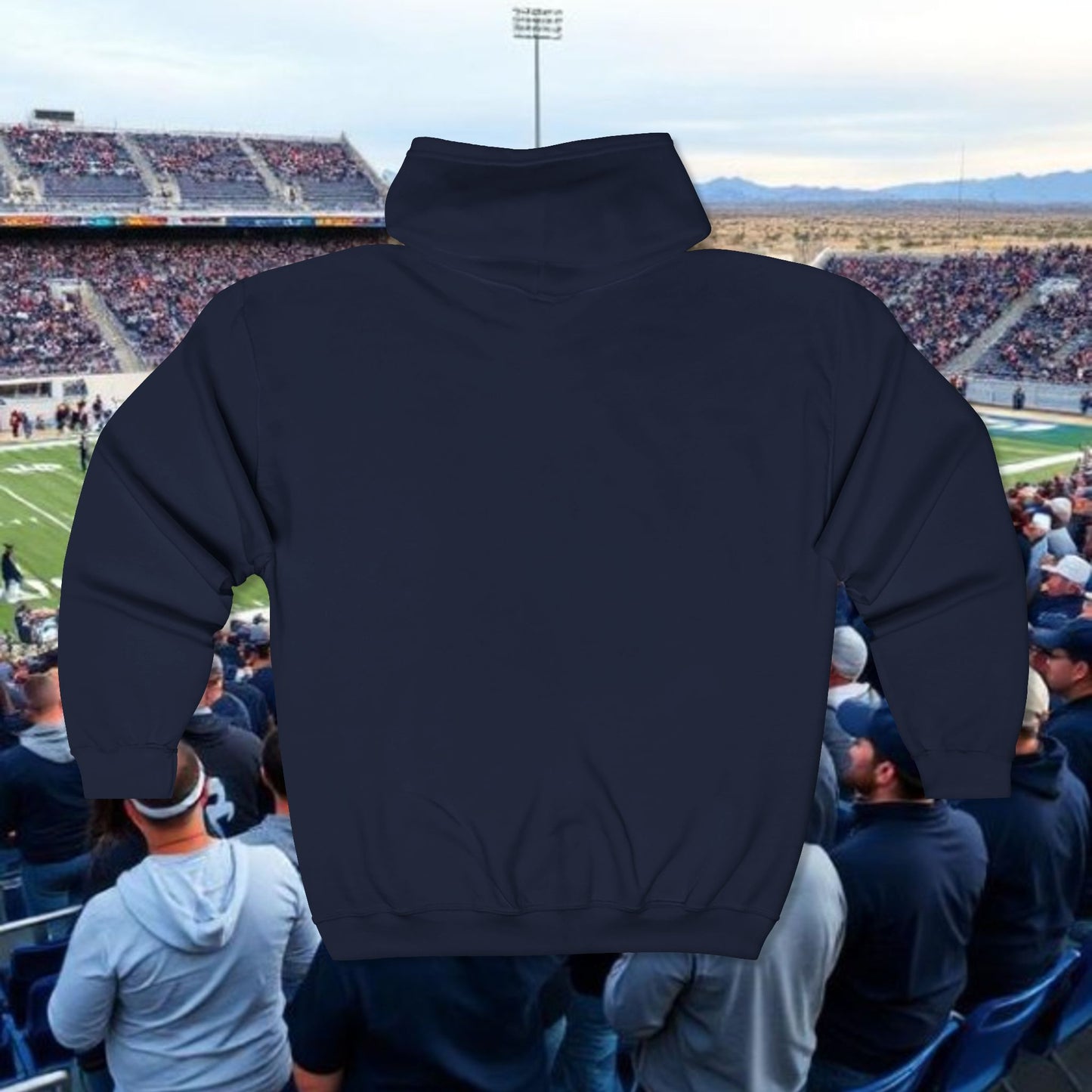 Nevada Zip Hoodie — Retro Distressed State Pullover